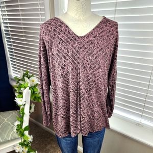 Always Indigo Comfy Soft Sweater Shirt Pink and Black SZ 3x